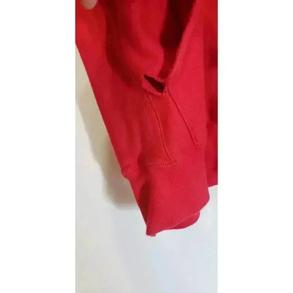 Champion hoodie with logo patches mens size small red thick cotton material - Picture 5 of 7